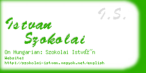 istvan szokolai business card